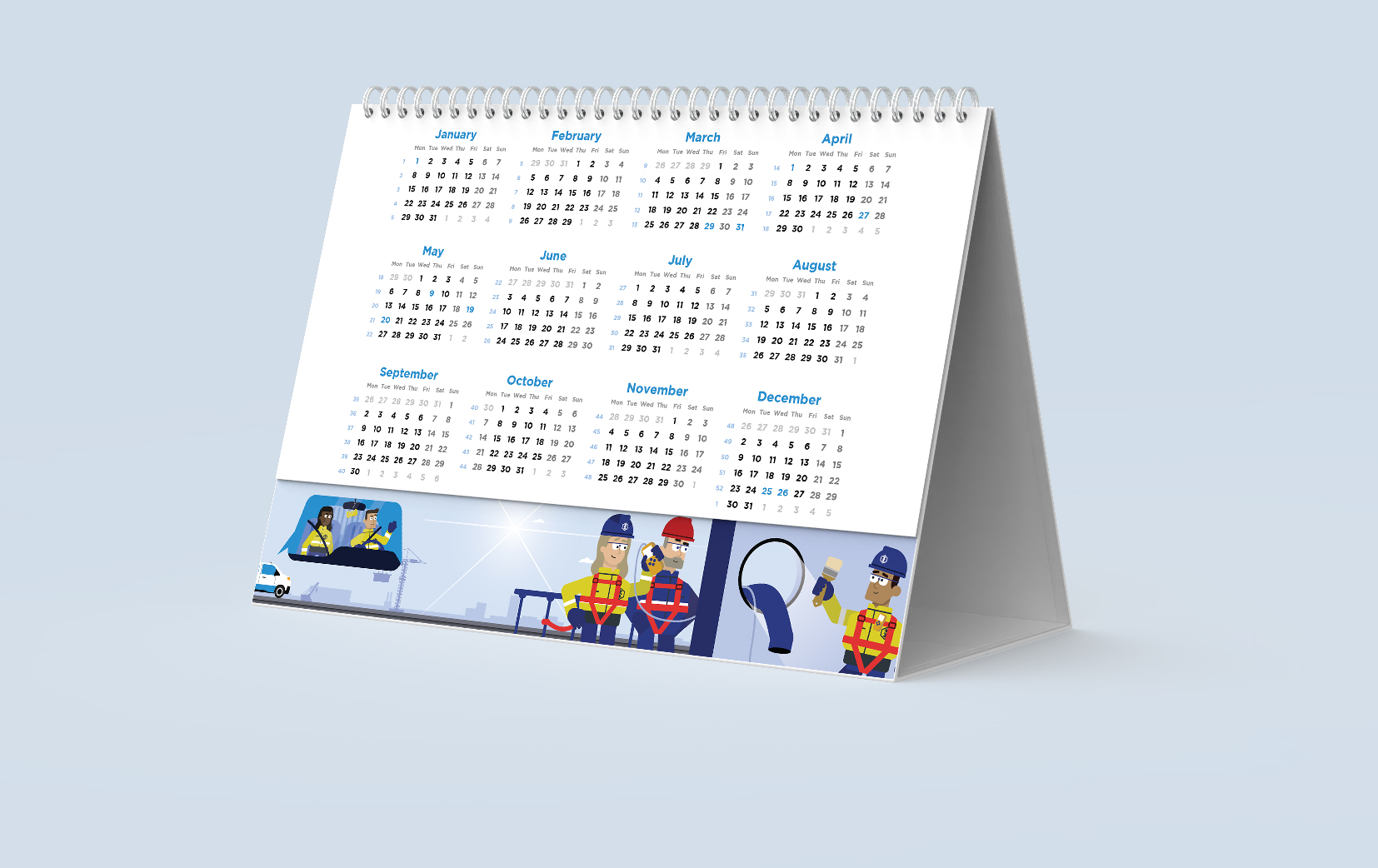 Veiligheidscampagne communicatiemiddelen - jaarkalender