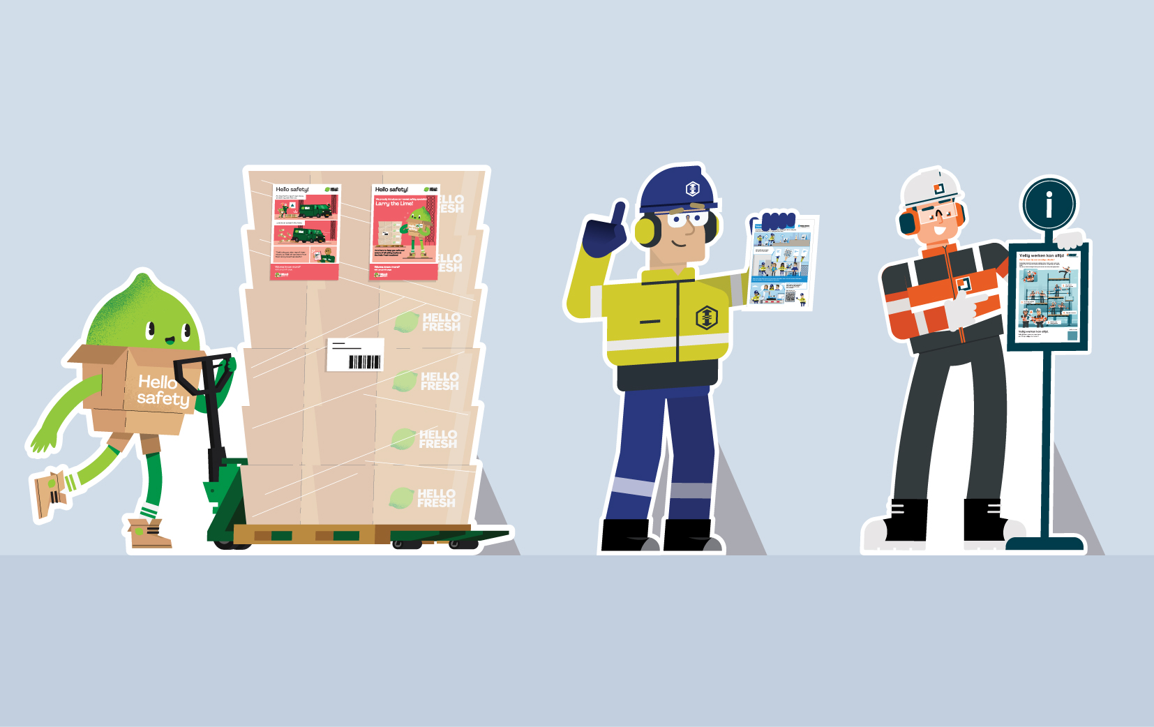 Veiligheidscampagne communicatiemiddelen - cardboard