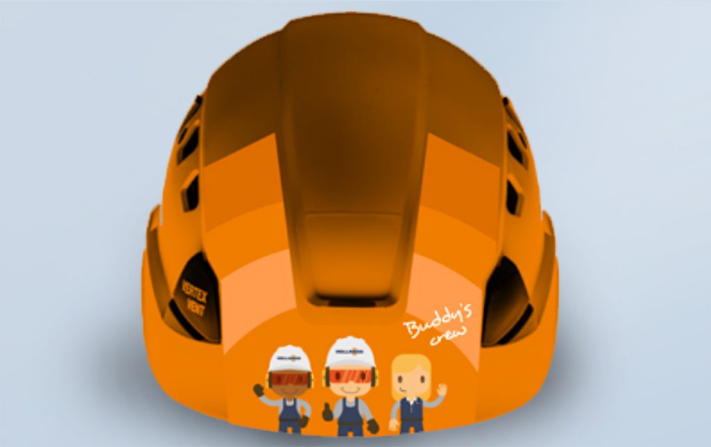 Veiligheidscampagne communicatiemiddelen - helmsticker