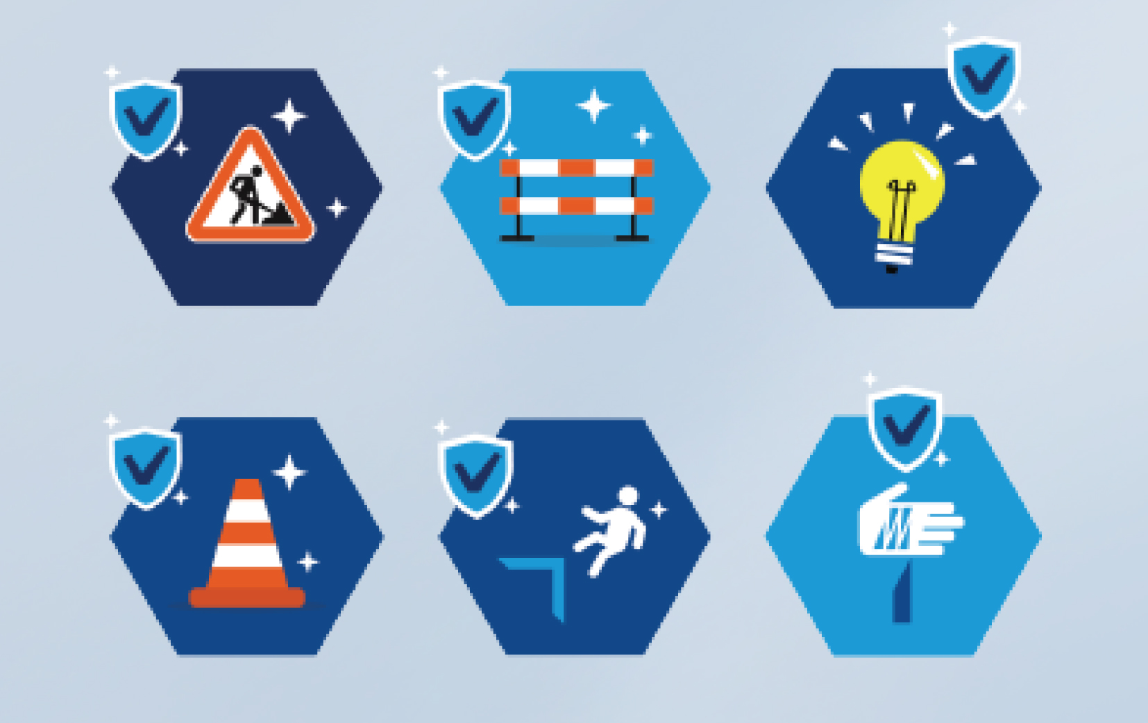 Veiligheidscampagne communicatiemiddelen - iconen